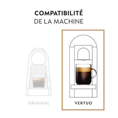 Nespresso Vertuo – Bundle 50 Capsules de Café Voltesso – Intensité 4 – Pour Espresso 40 ml – (5 étuis de 10)