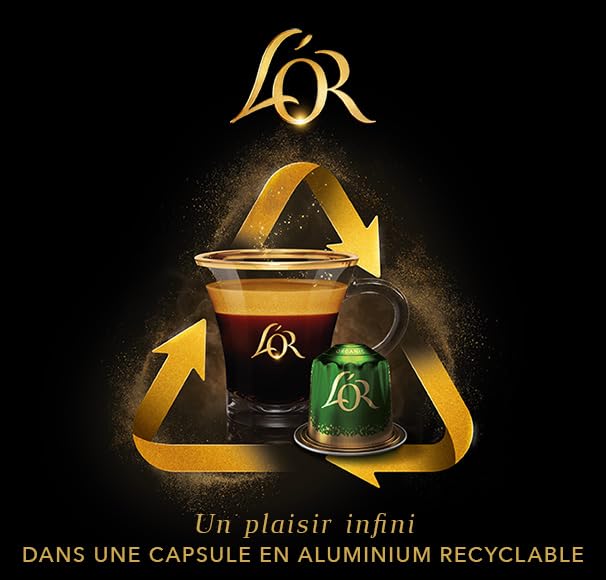 L'Or Espresso Café - 100 Capsules Splendente Intensité 7 - compatibles Nespresso®* (lot de 10 x 10)