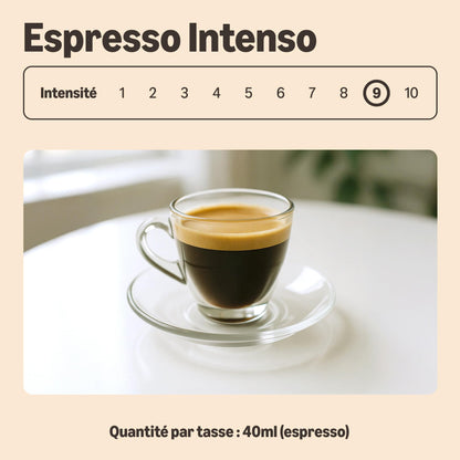 by Amazon Capsules de café Espresso Intenso compatibles Nespresso, Torréfaction Foncée, 100 unité (2 lot de 50) - Certifié Rainforest Alliance