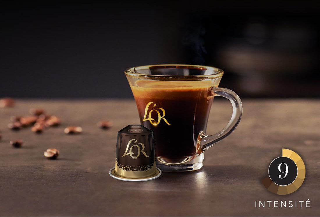 L'OR Forza - 100 Capsules de Café intensité 9 - Compatibles Nespresso®* (lot de 10 x 10)