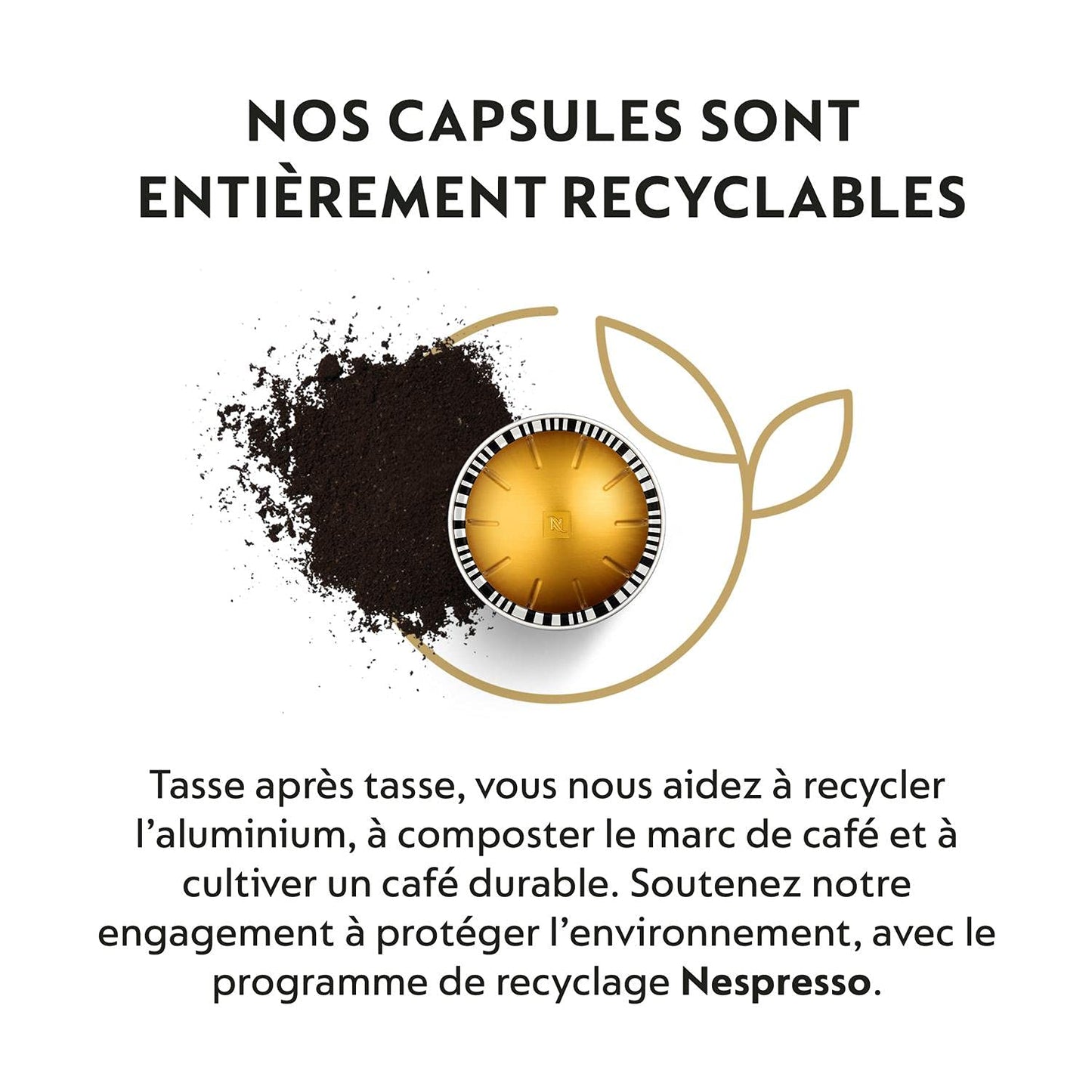 Nespresso Vertuo – Bundle 50 Capsules de Café Voltesso – Intensité 4 – Pour Espresso 40 ml – (5 étuis de 10)